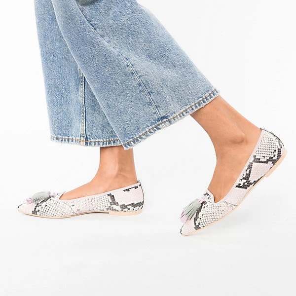 Pretty Ballerinas Tyba /angelis Klassische Ballerinas - Grau-kombi – Bild 2