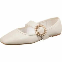 Trendy Spangenballerinas - Offwhite